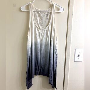 1 (14-16) Torrid white and black ombre tank top